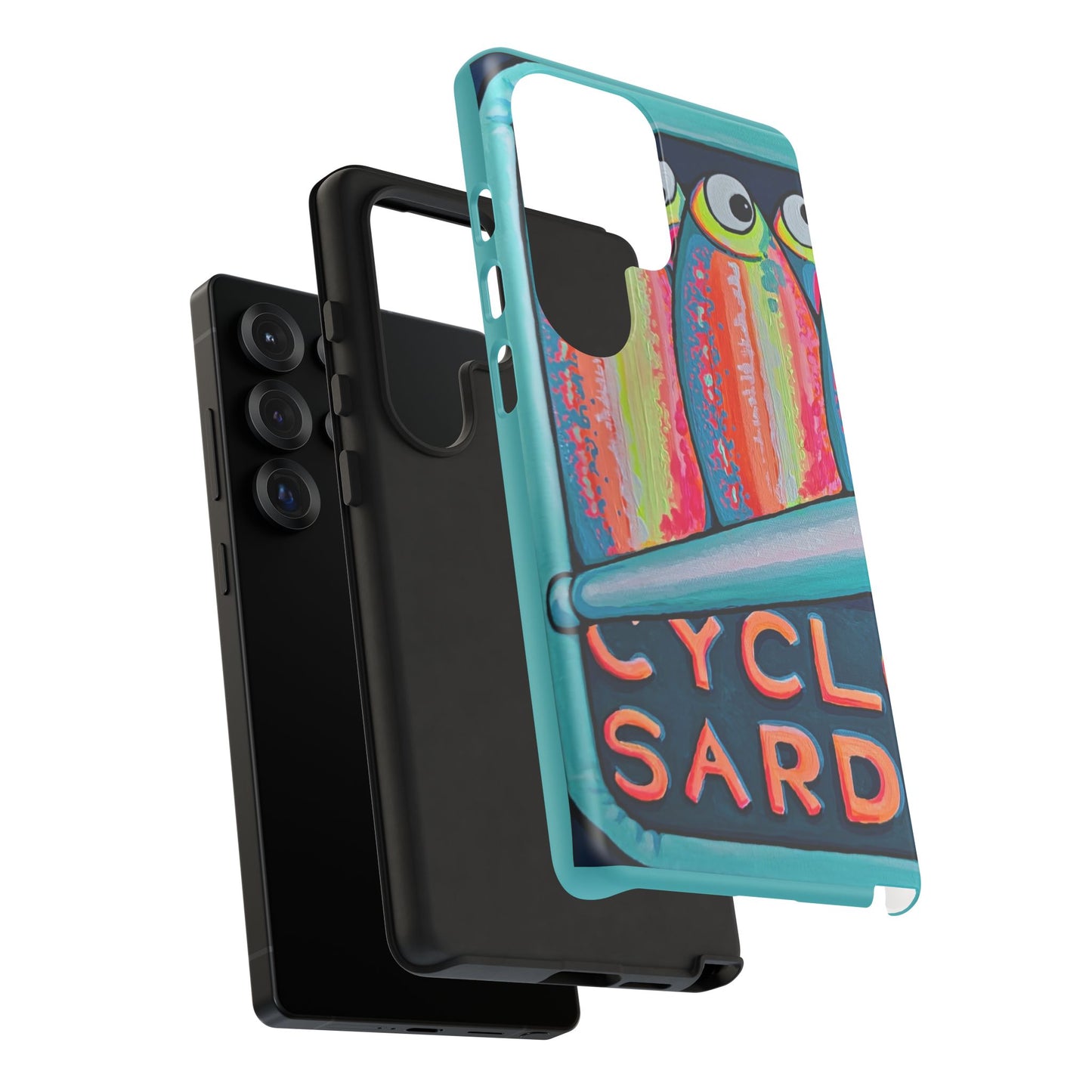 Neon Sardines Tough Phone Case