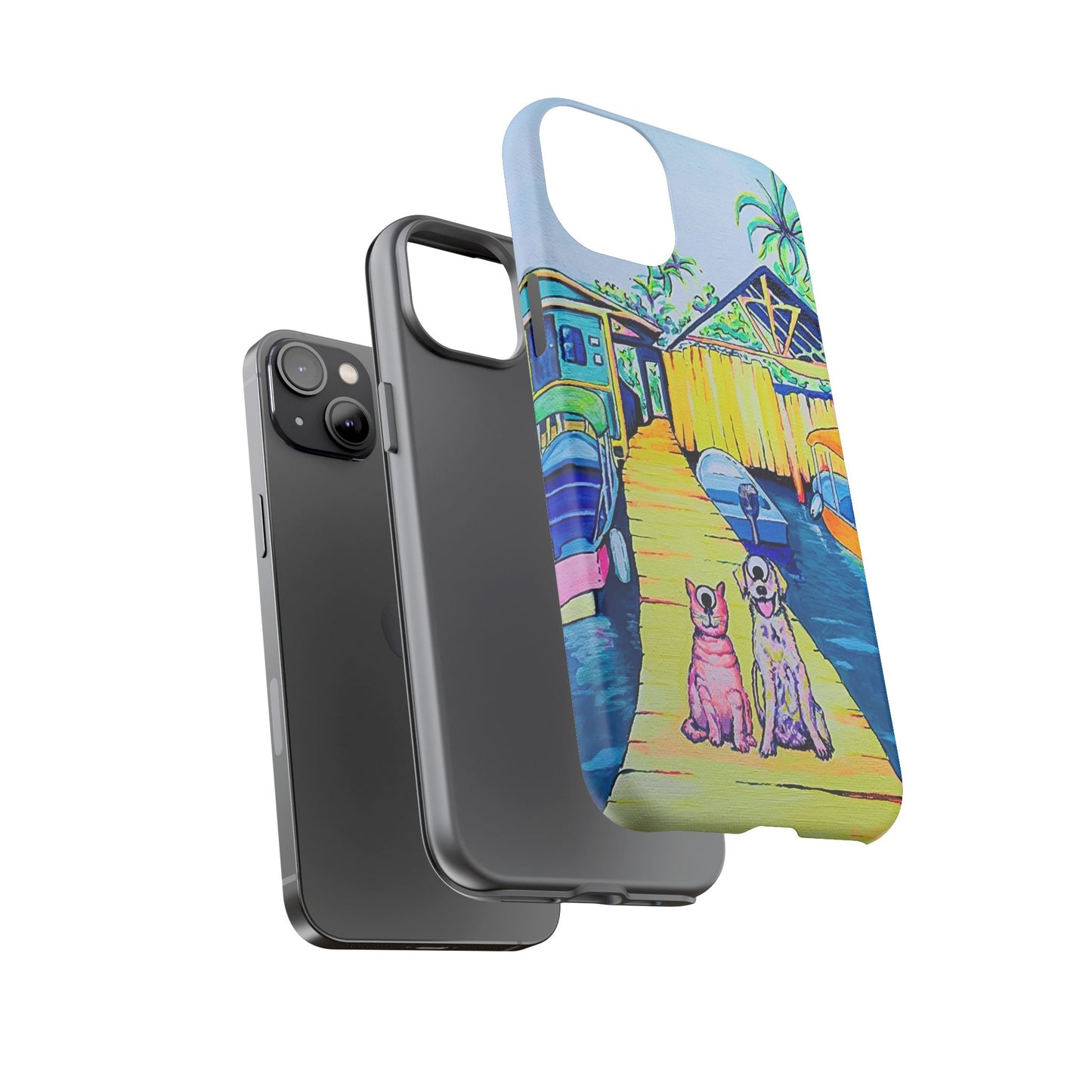 Cyclops Cat and Dog in Bocas Tough Phone Case