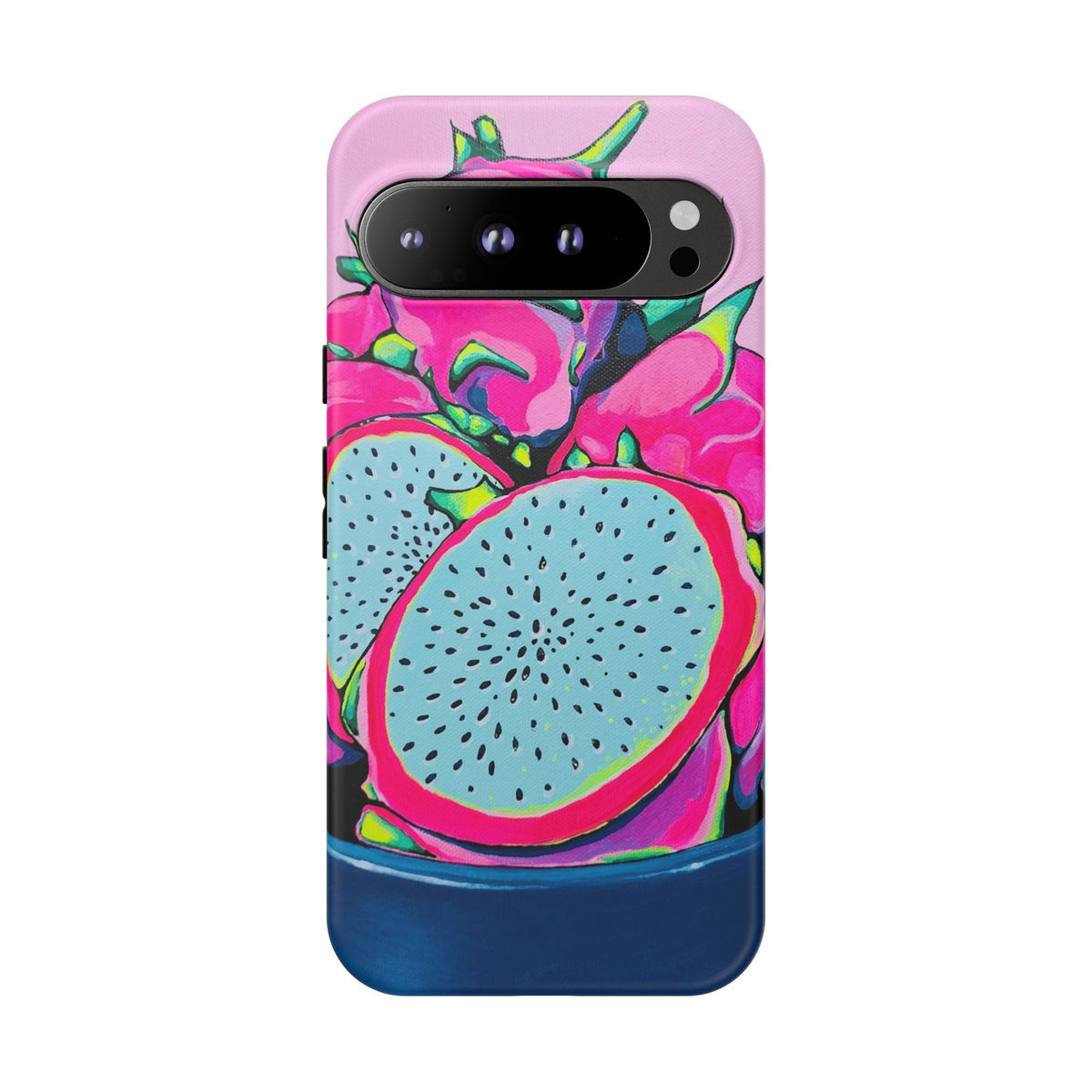 Coque de téléphone résistante Pitaya Rose Néon