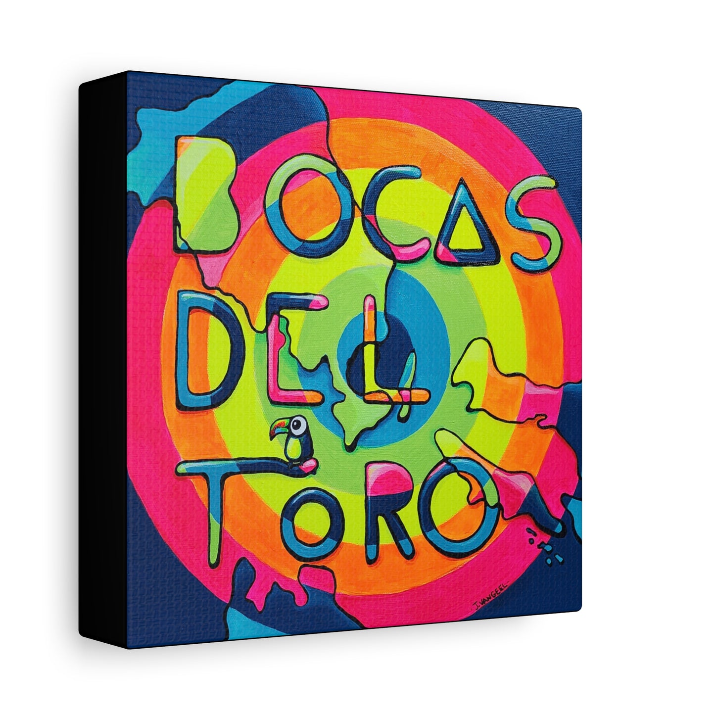 Bocas Del Toro Islands Original Canvas Art Print, Gift, Unique Wall Decor