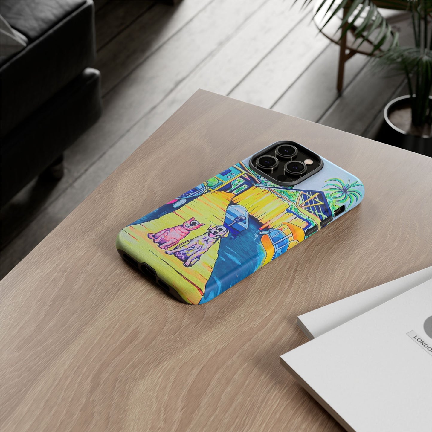 Cyclops Cat and Dog in Bocas Tough Phone Case