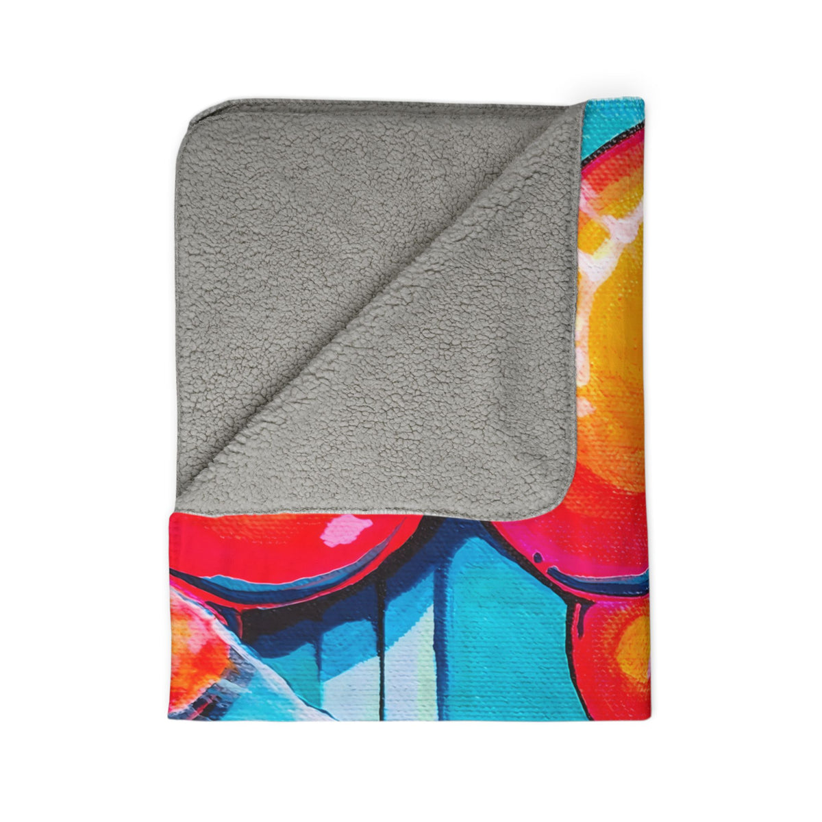 Neon Lobster Fleece Sherpa Blanket