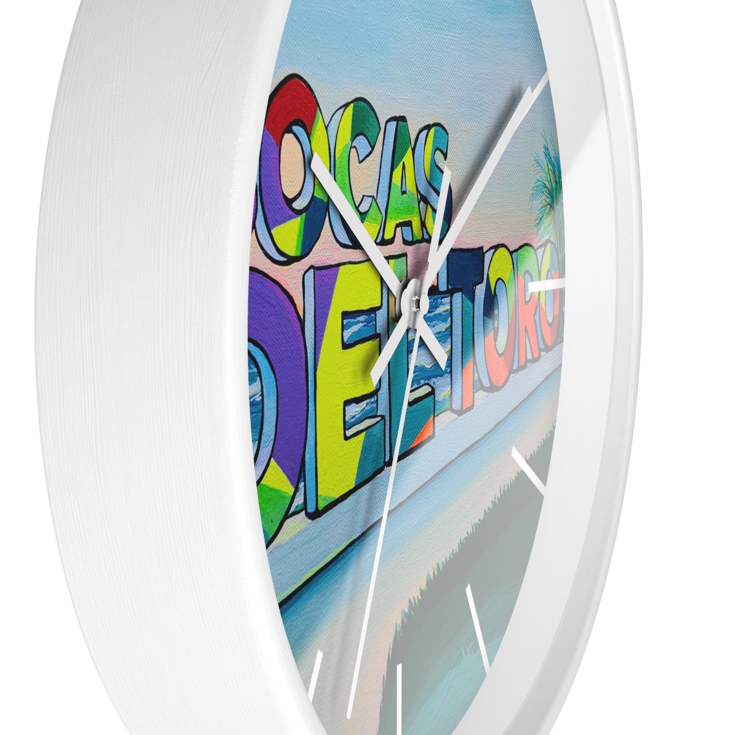 Bocas Del Toro Sign Pop Art Wall Clock