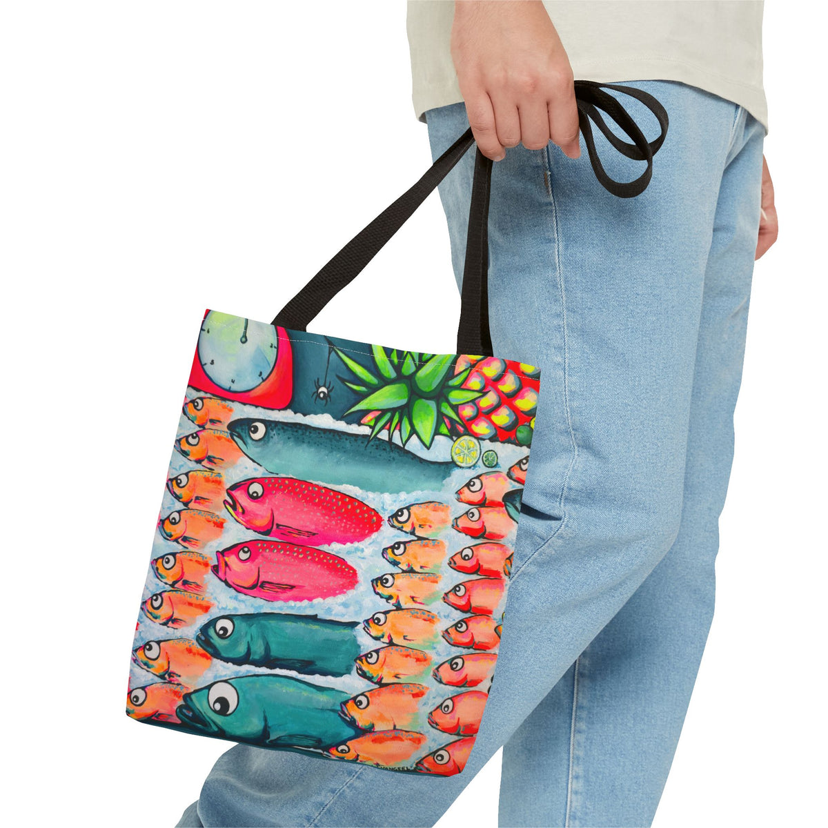 Neon Cabo Fish Market Day Tote
