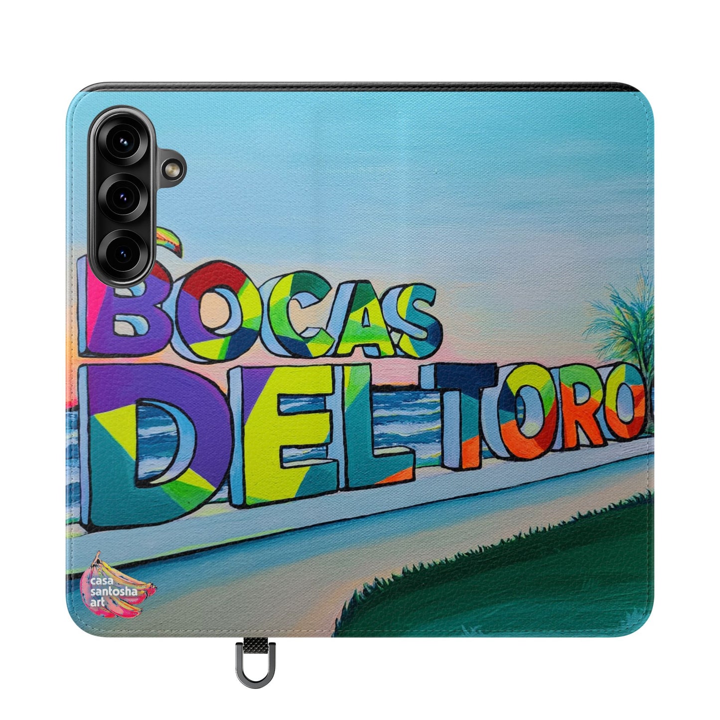 Bocas Del Toro Sign Flip Phone Case – Wallet Cover with Card Slots