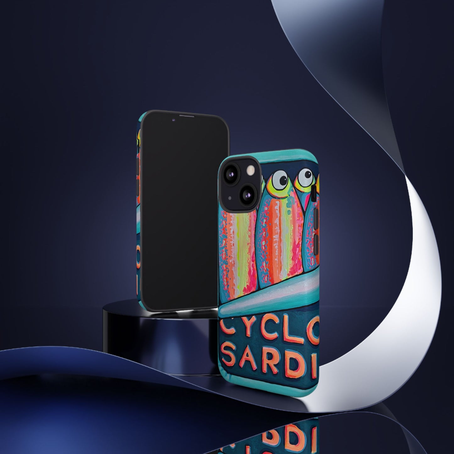 Neon Sardines Tough Phone Case