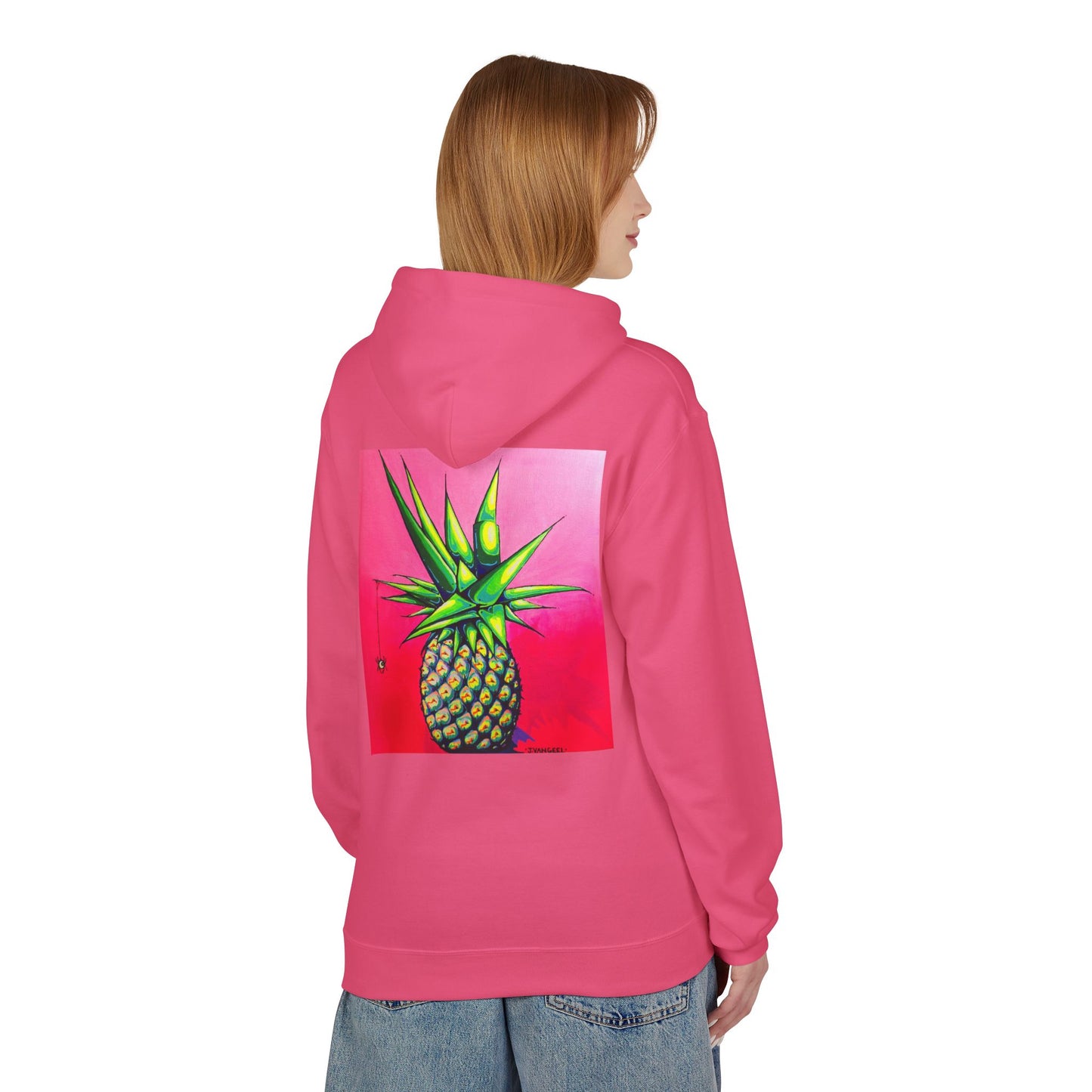 Unisex Neon Pineapple Soft Hoodie