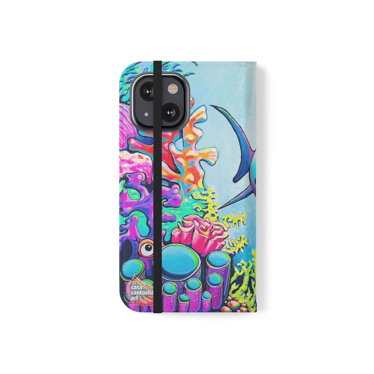 Cyclops Shark Flip Phone Case – Wallet Cover with Card Slots