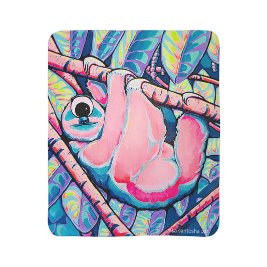 Cyclops Sloth Fleece Sherpa Blanket