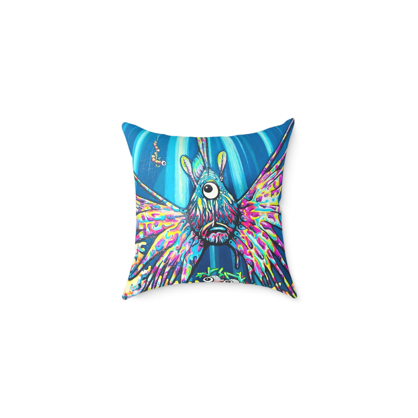 Cyclops Lionfish Art Canvas Decorative Pillow