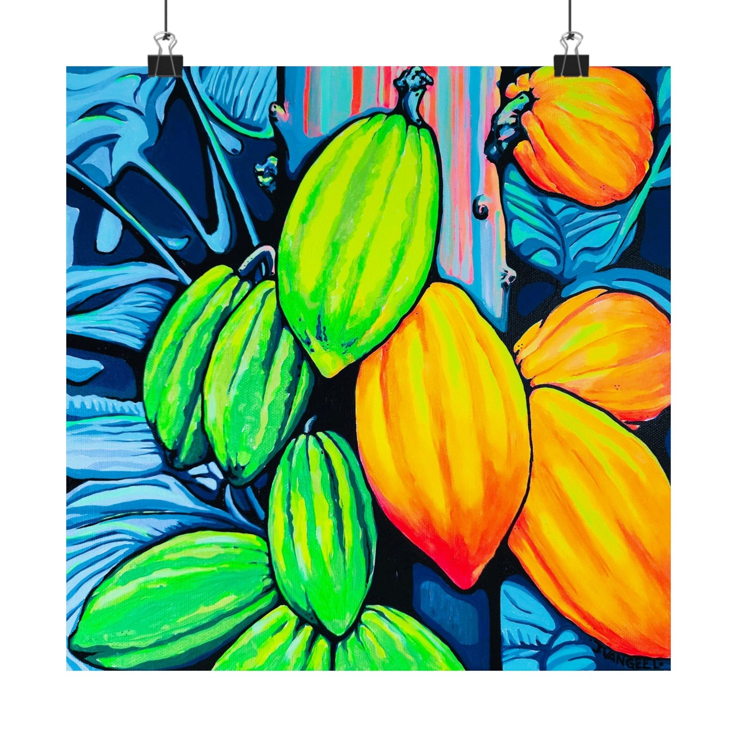 Neon Cacao Giclée Art Poster