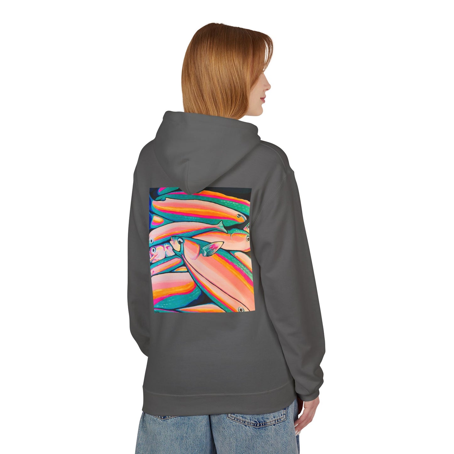 Unisex Neon Fish Soft Hoodie