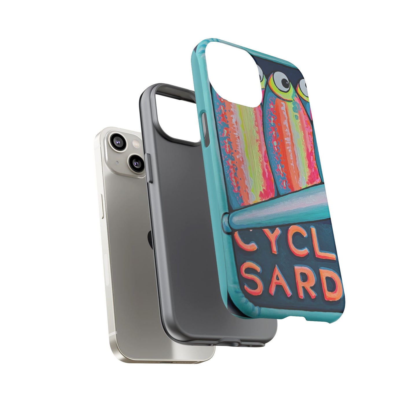 Neon Sardines Tough Phone Case