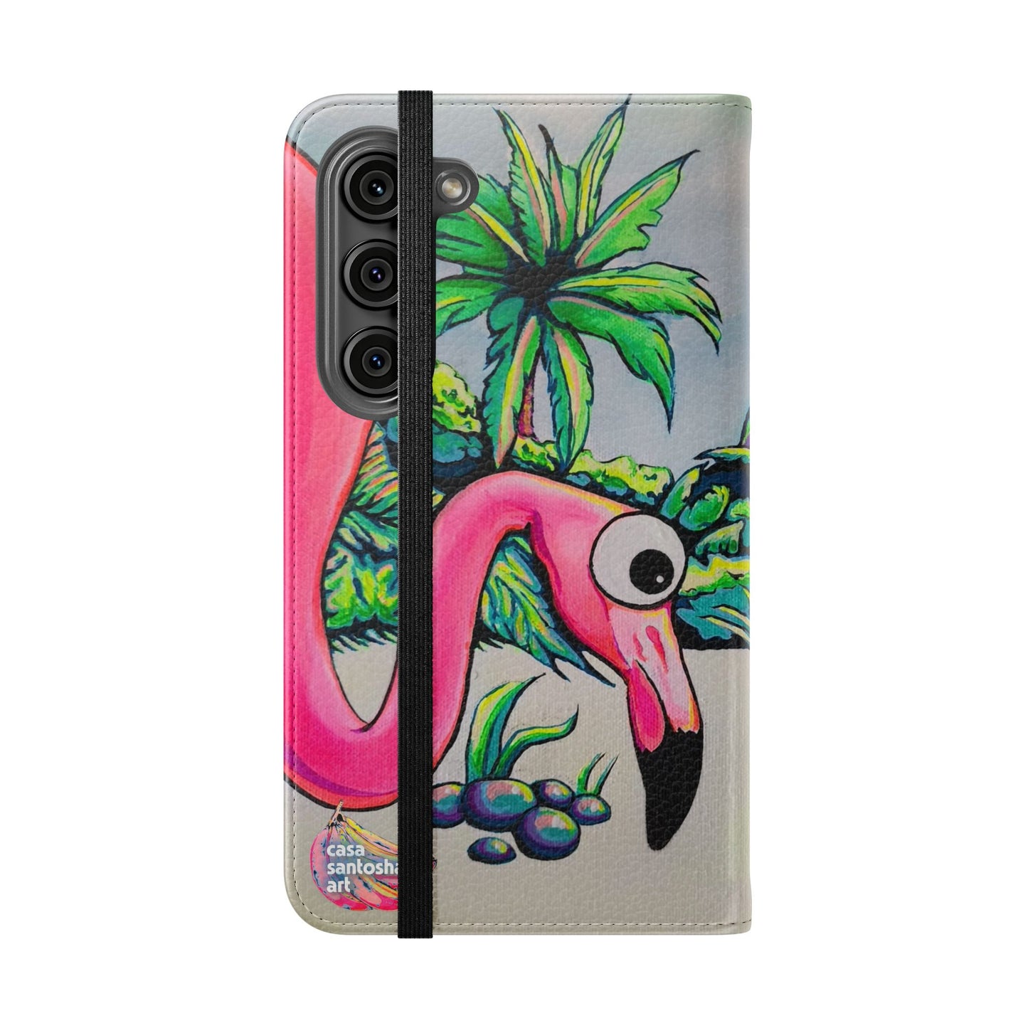 Cyclops Flamingo Family Flip Phone Case – Wallet Cover with Card Slots