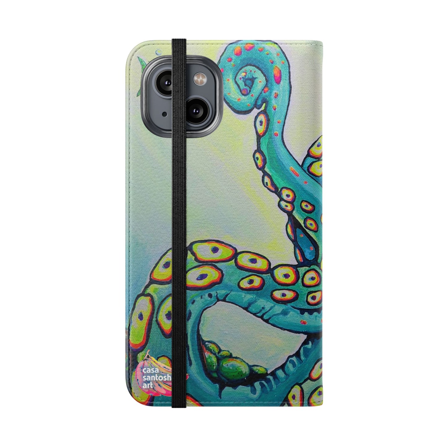 Cyclops Octopus Flip Phone Case – Wallet Cover with Card Slots