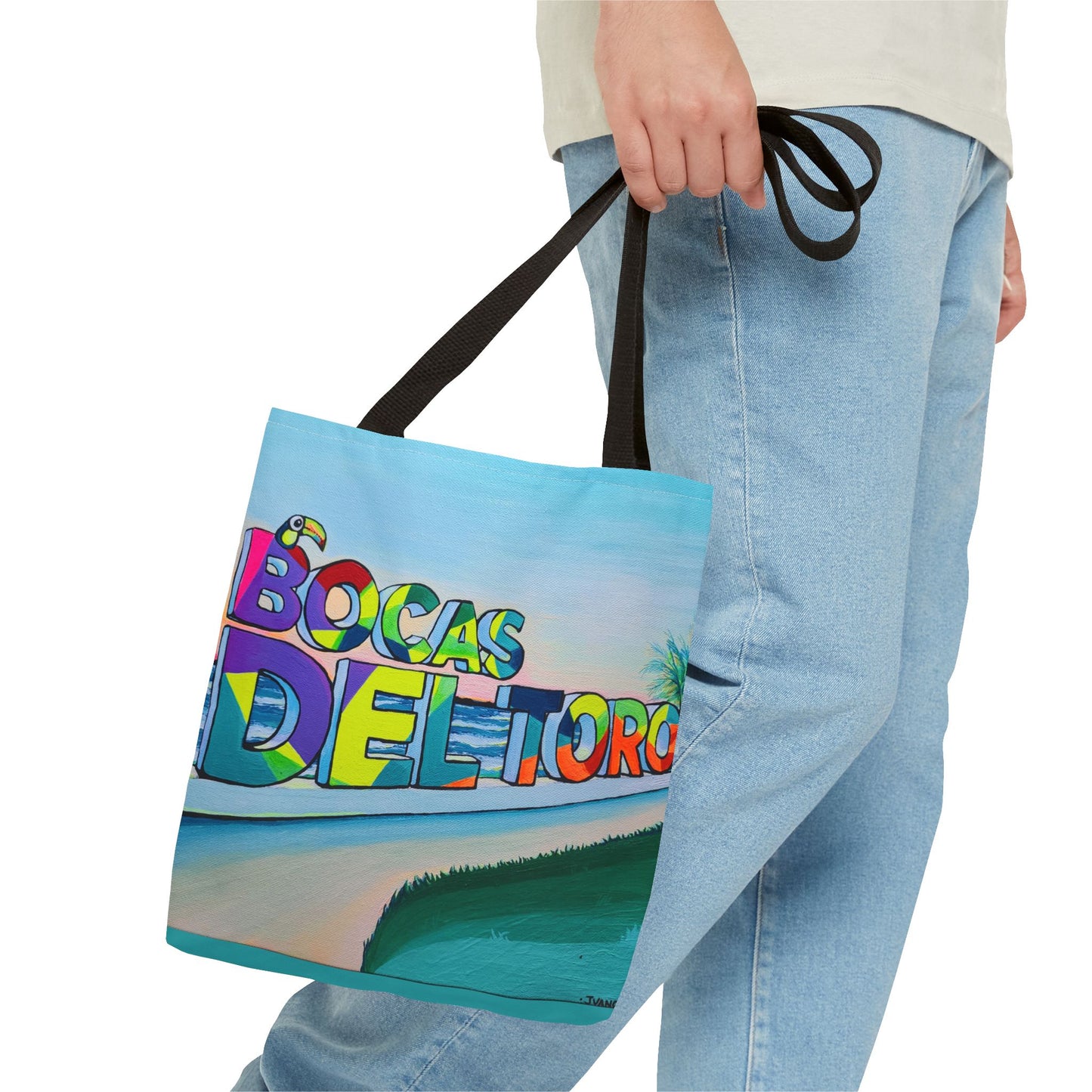 Premium Bocas Del Toro Sign Tote Bag, Original Artist Design, Reusable Shopping Tote,  Eco-Friendly