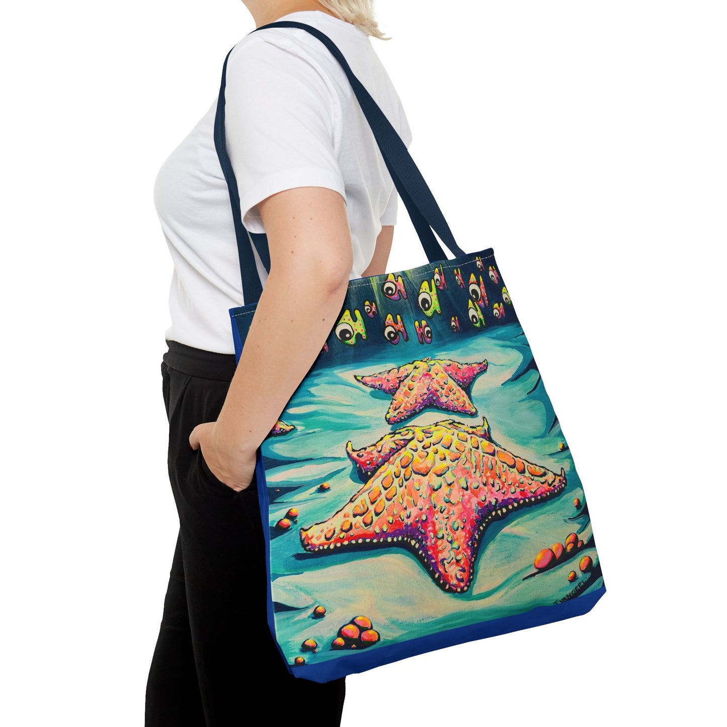 Premium Cyclops Starfish Tote Bag, Original Artist Design, Reusable Shopping Tote, Eco-Friendly