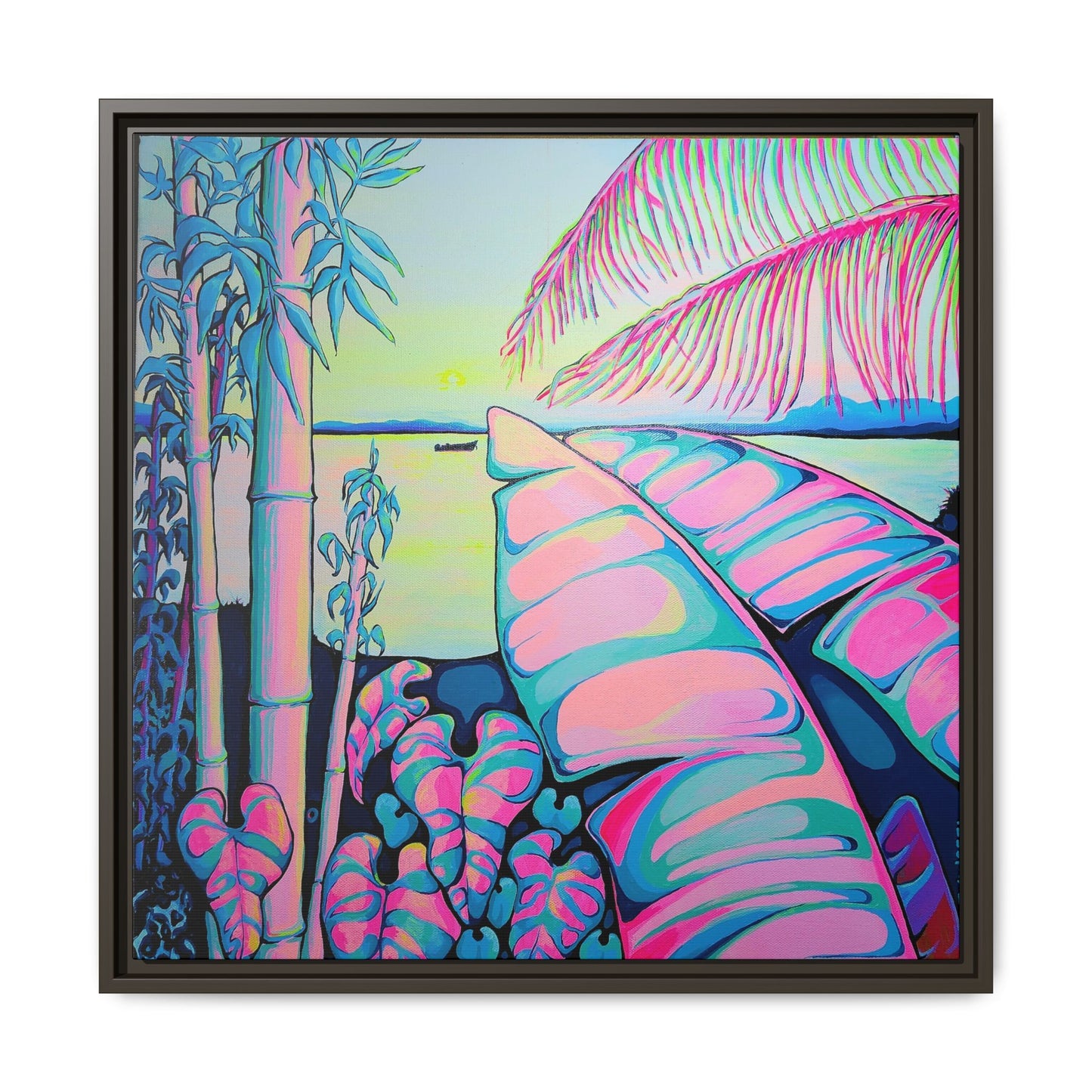 Framed Serenity Bocas Canvas Print