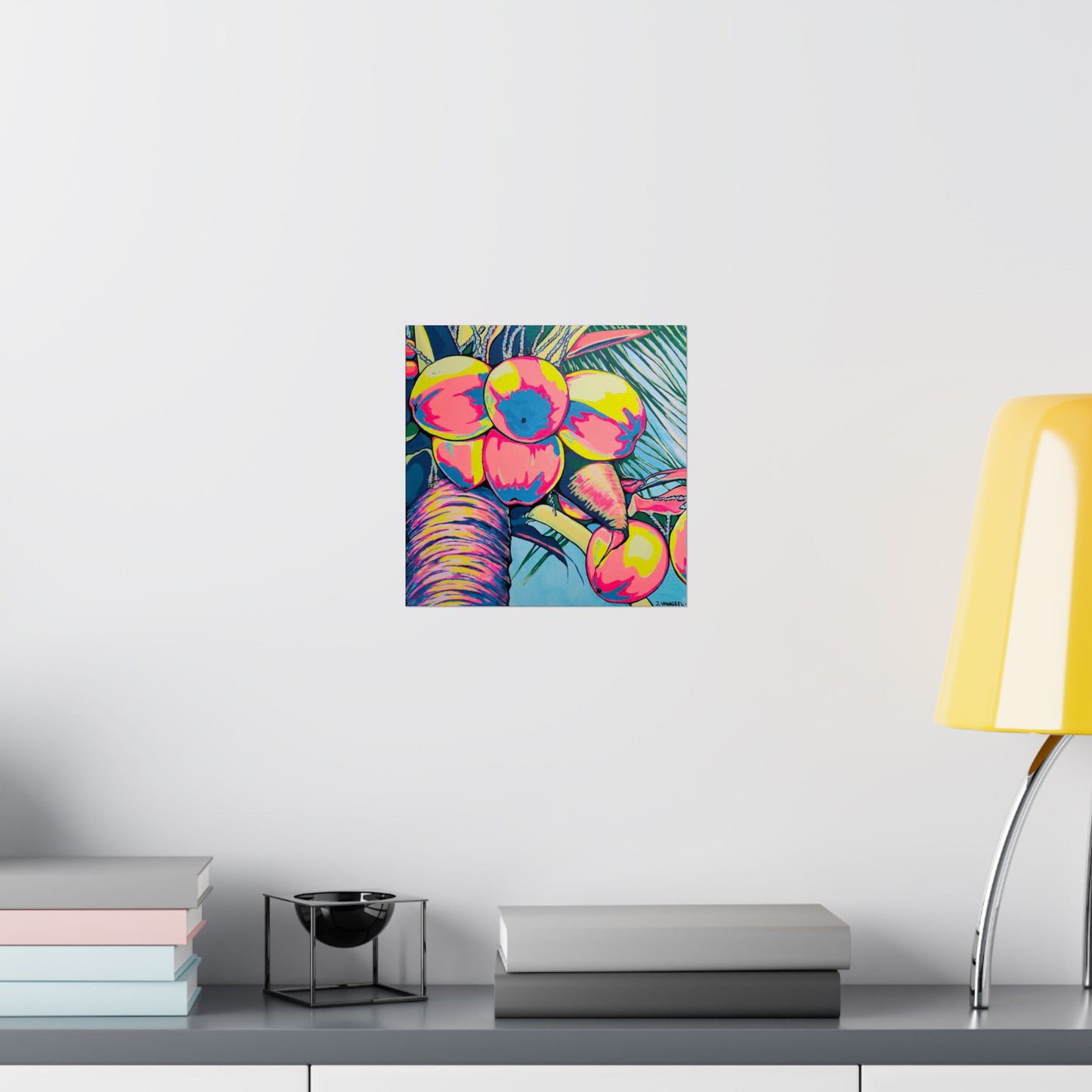 Neon Coconuts Giclée Art Poster