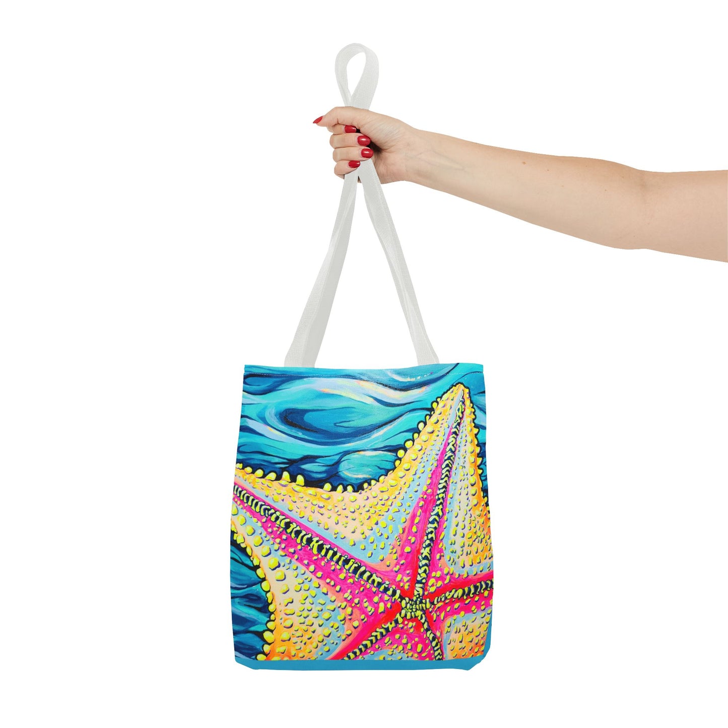 Premium Starfish Beach Bocas Tote Bag, Original Artist Design, Reusable Shopping Tote, Eco-Friendly