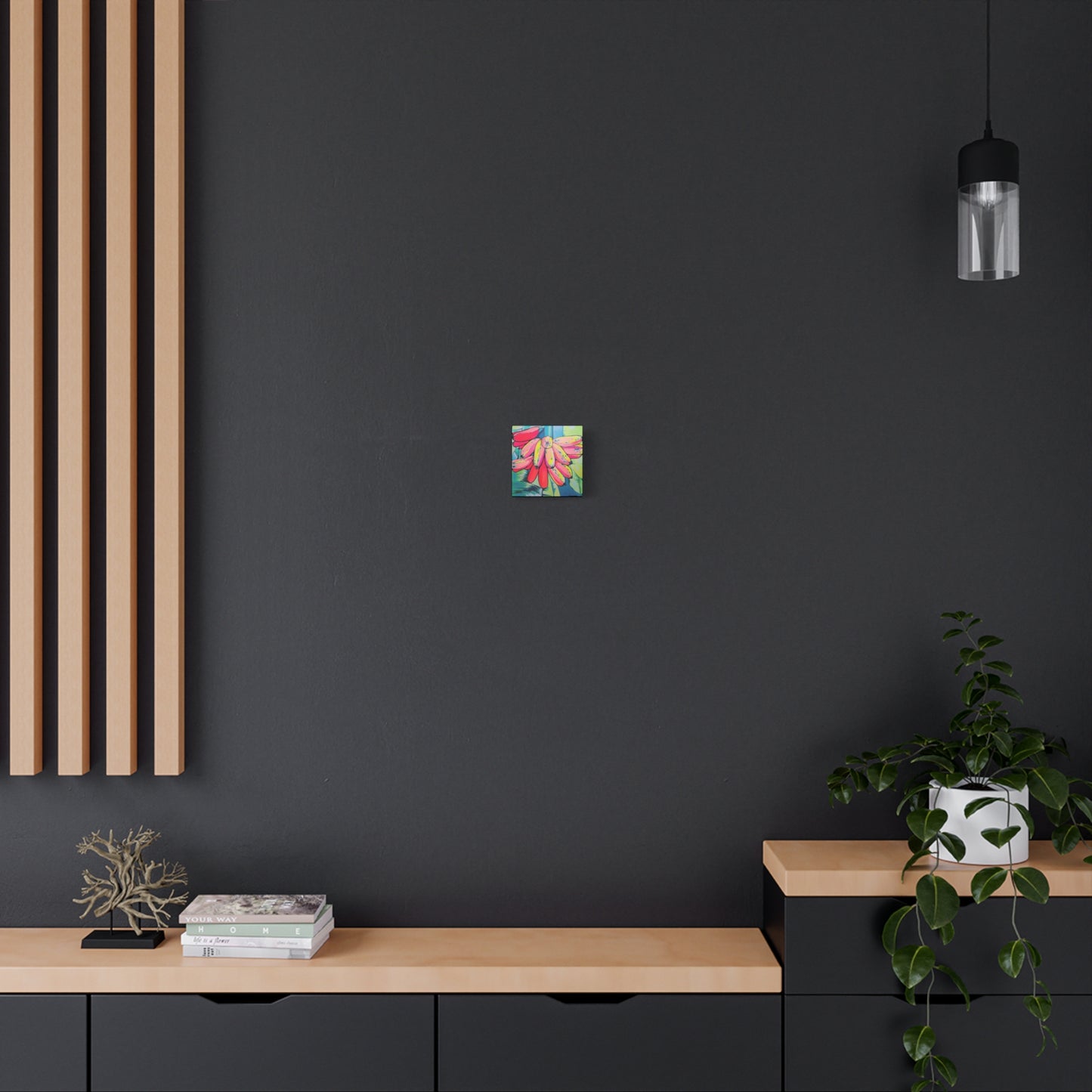 Neon Primitivo Bananas Canvas Wall Art