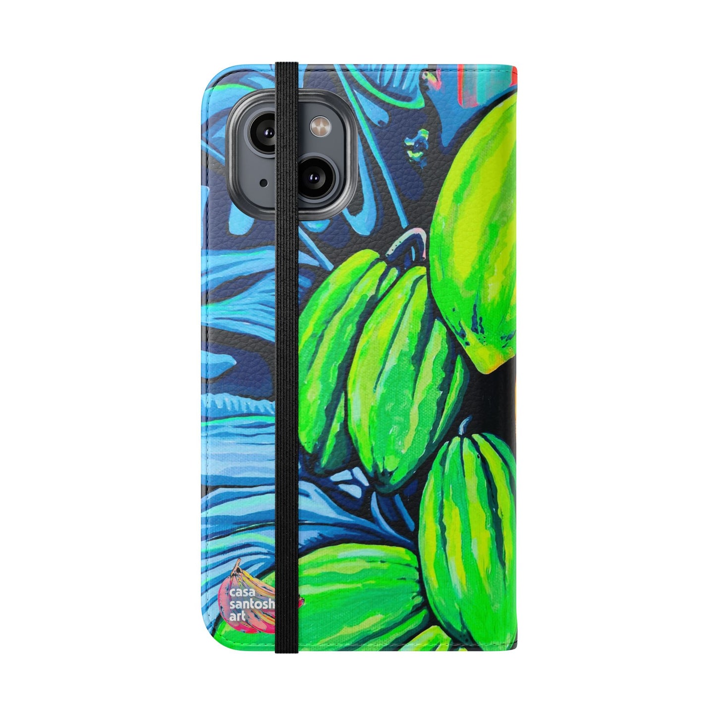 Neon Cacao Flip Phone Case – Wallet Cover with Card Slots