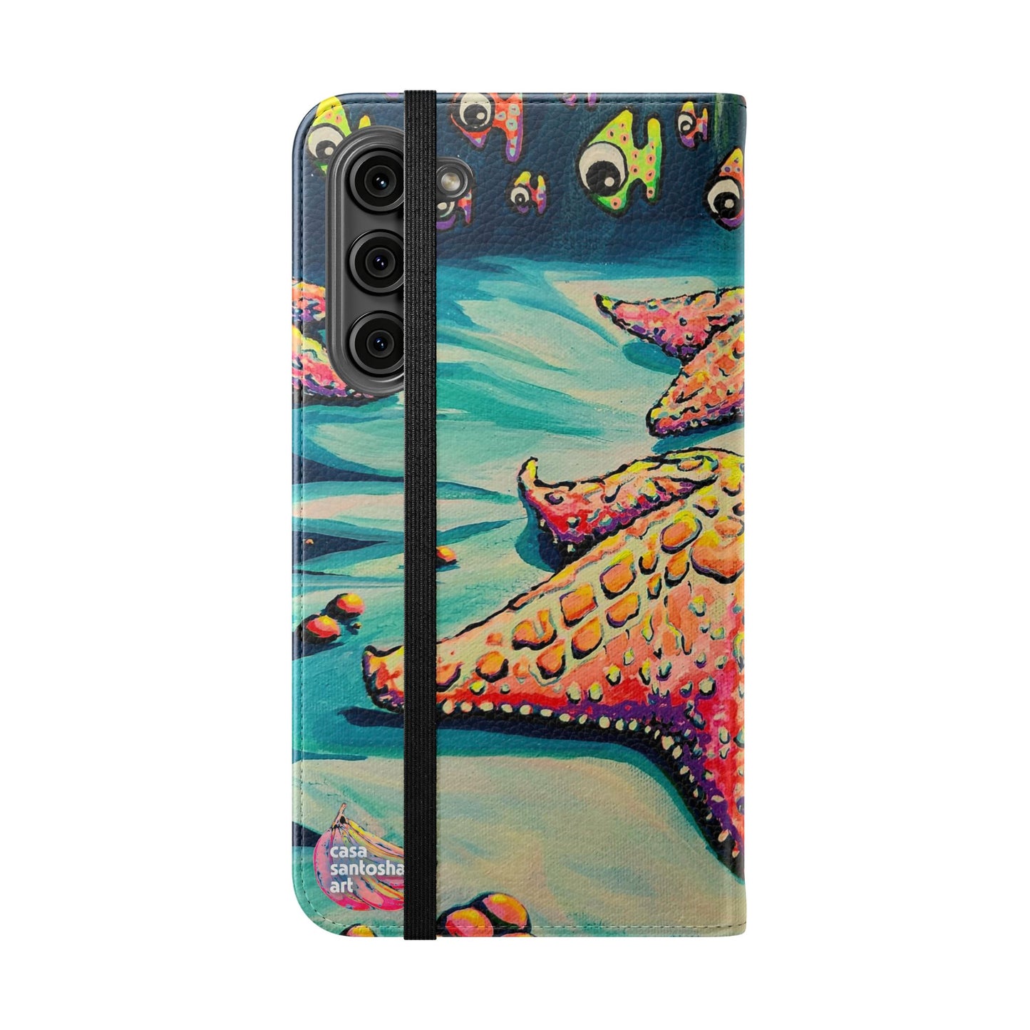 Cyclops Starfish Flip Phone Case – Wallet Cover with Card Slots