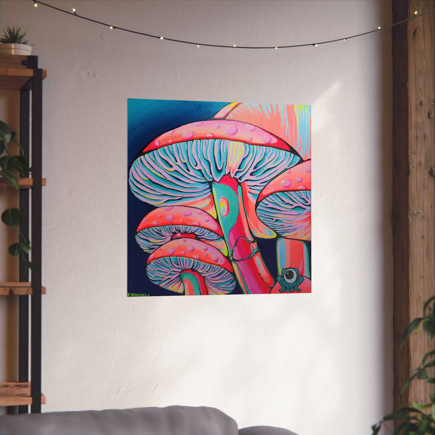 Trippy Mushrooms Giclée Art Poster