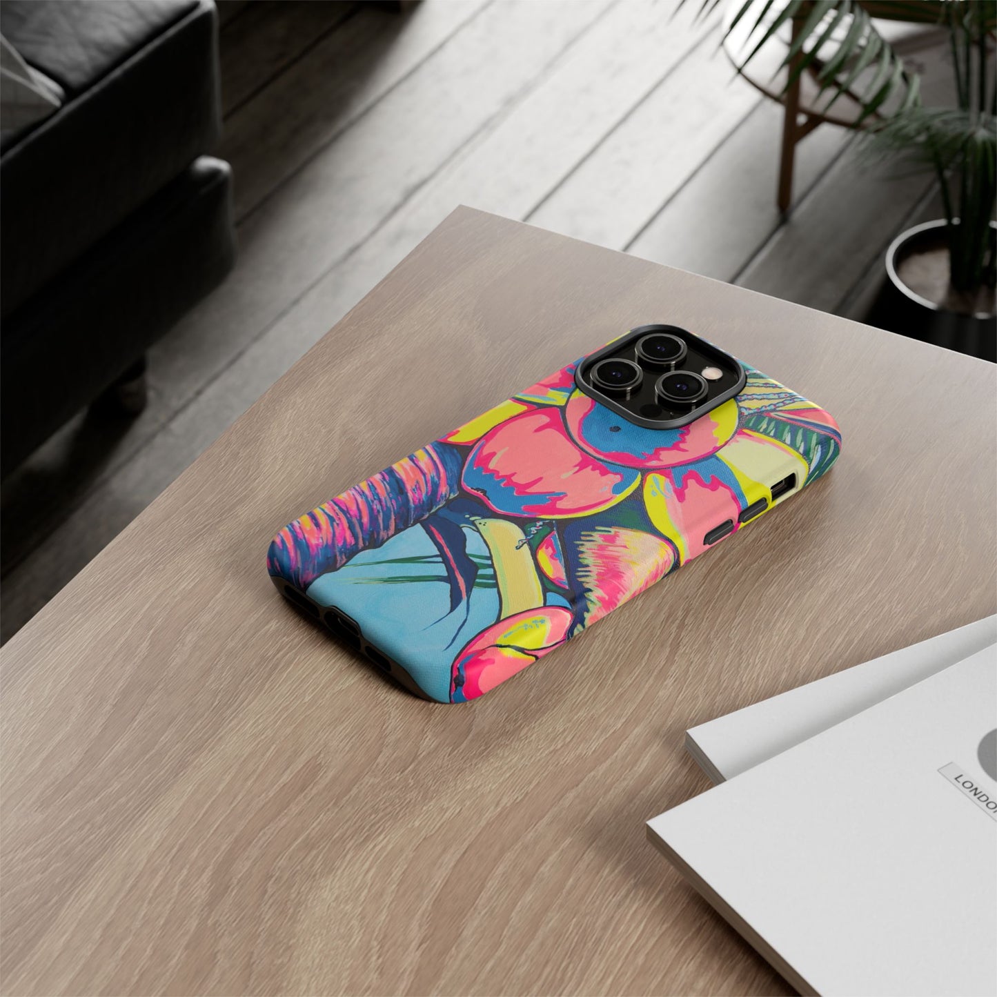 Neon Coconuts Tough Phone Case