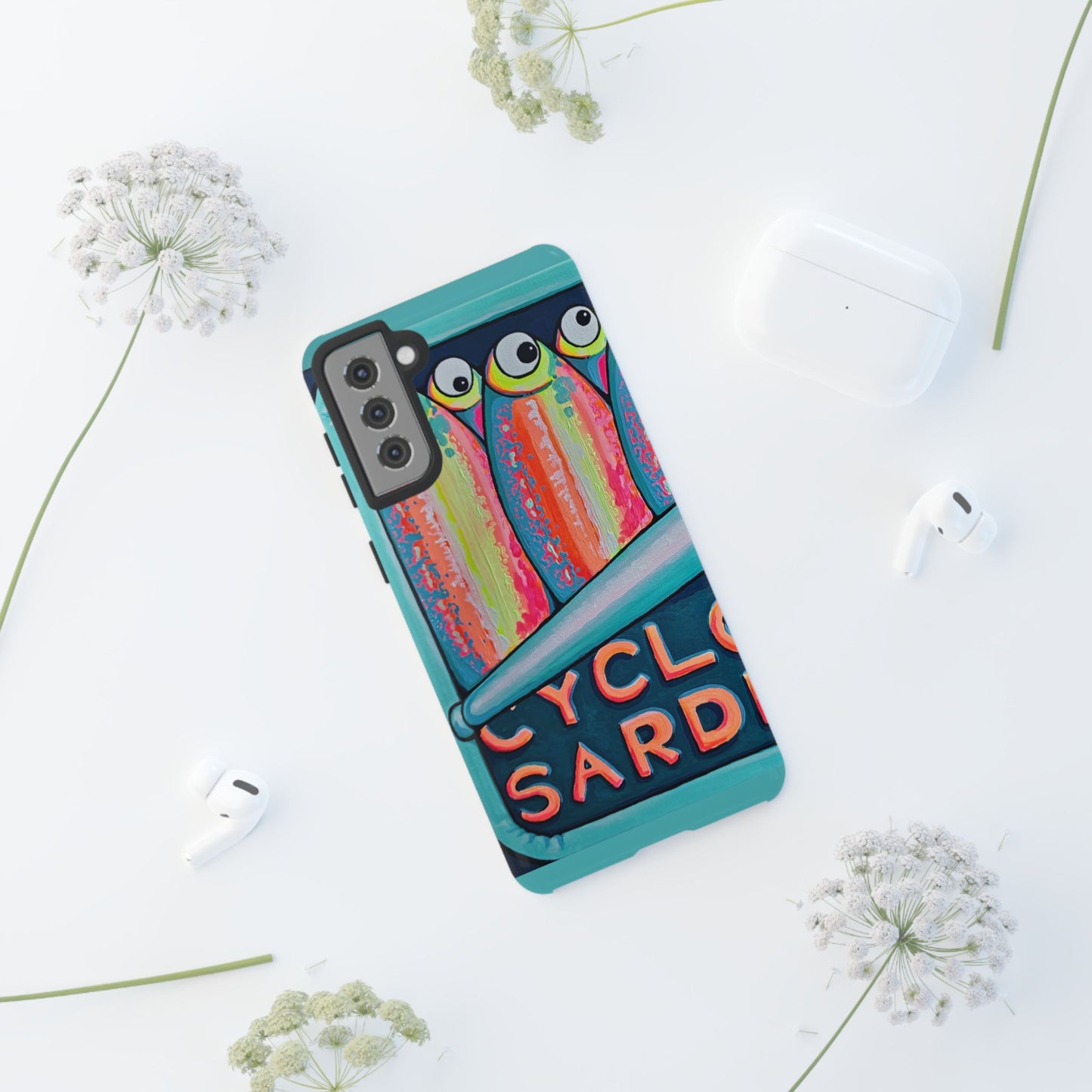 Neon Sardines Tough Phone Case