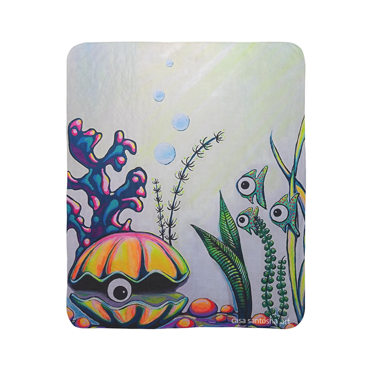 Cyclops Clam Fleece Sherpa Blanket