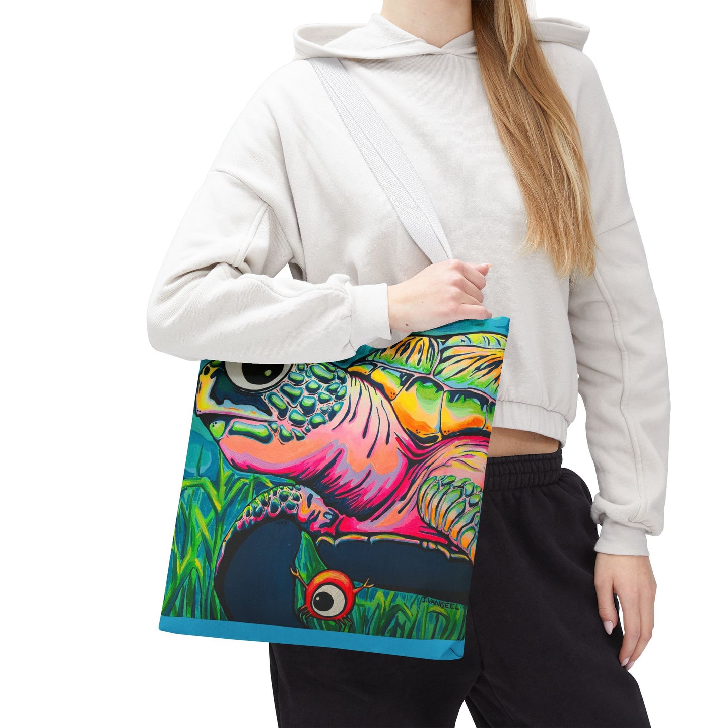 Cyclops Turtle Tote Bag, Original Artist Design, Reusable Shopping Tote,  Eco-Friendly