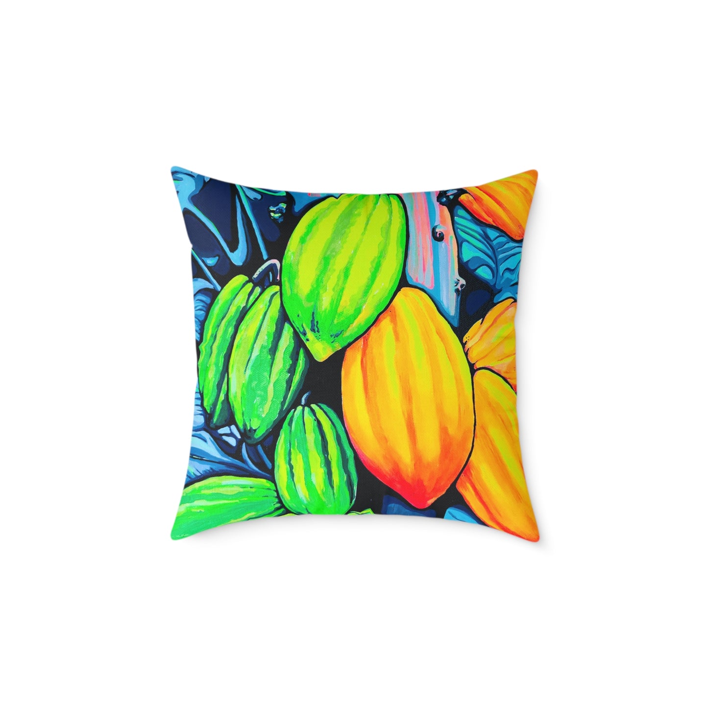 Neon Cacao Art Canvas Decorative Pillow