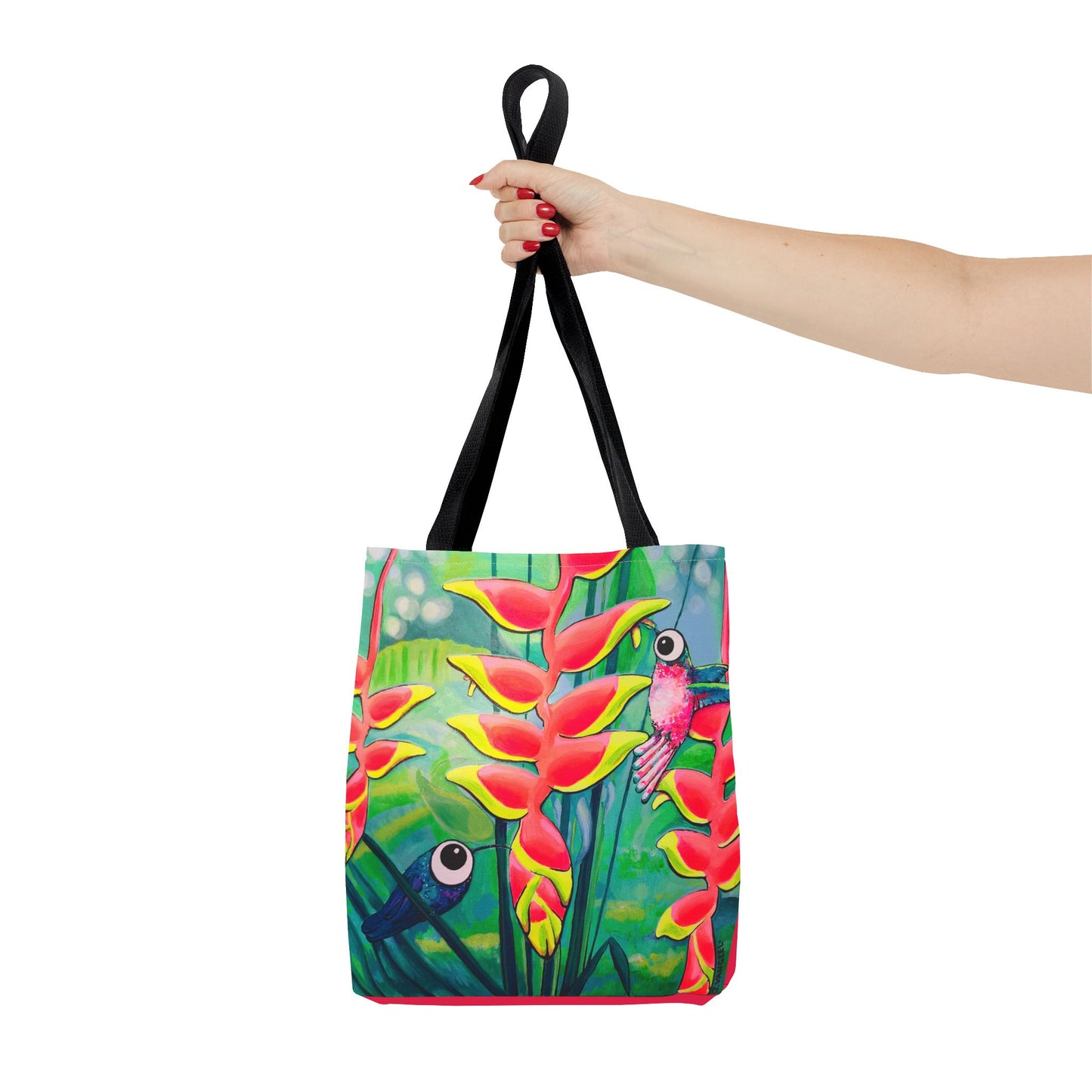 Premium Cyclops Hummingbirds Tote Bag, Original Artist Design, Reusable Shopping Tote,  Eco-Friendly