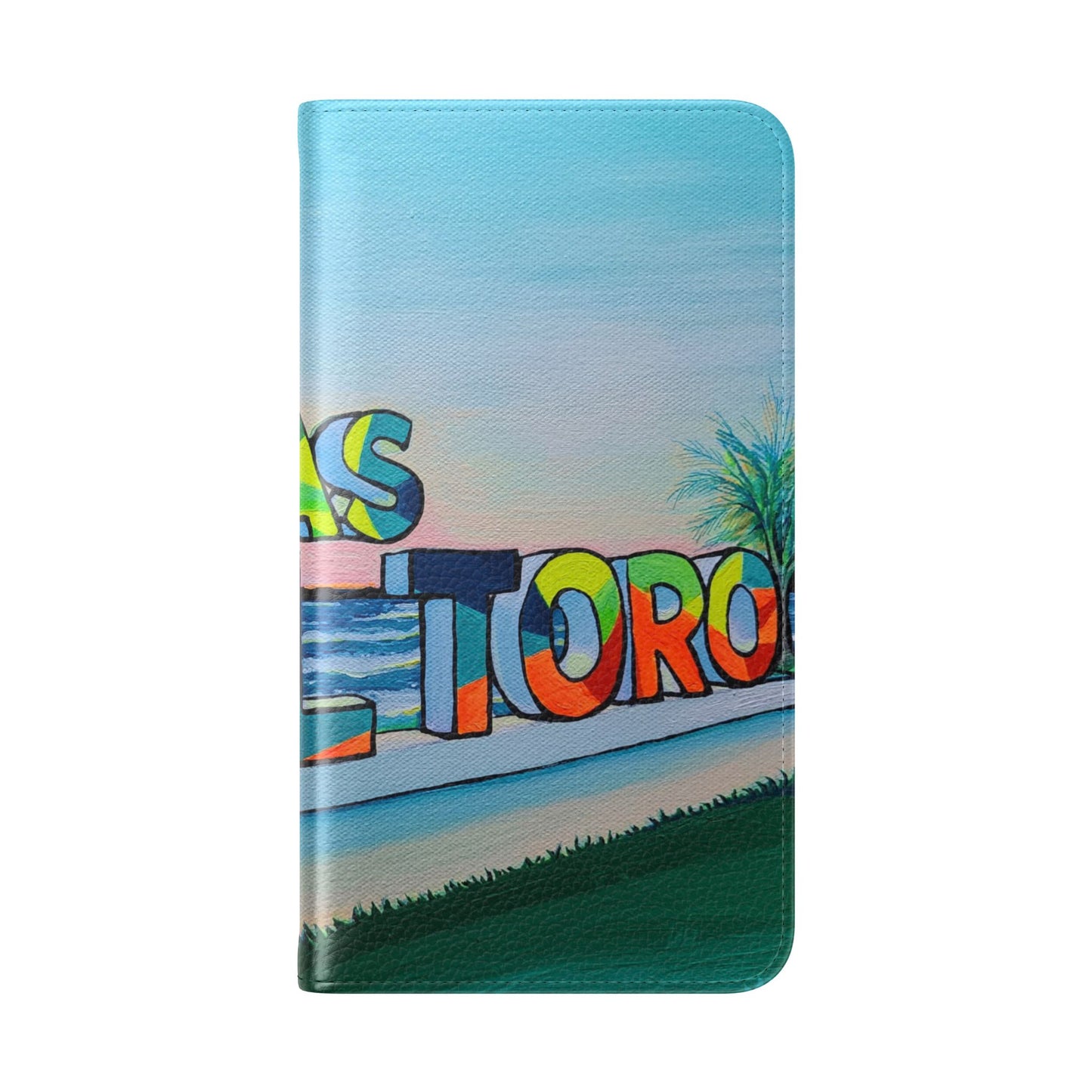 Bocas Del Toro Sign Flip Phone Case – Wallet Cover with Card Slots