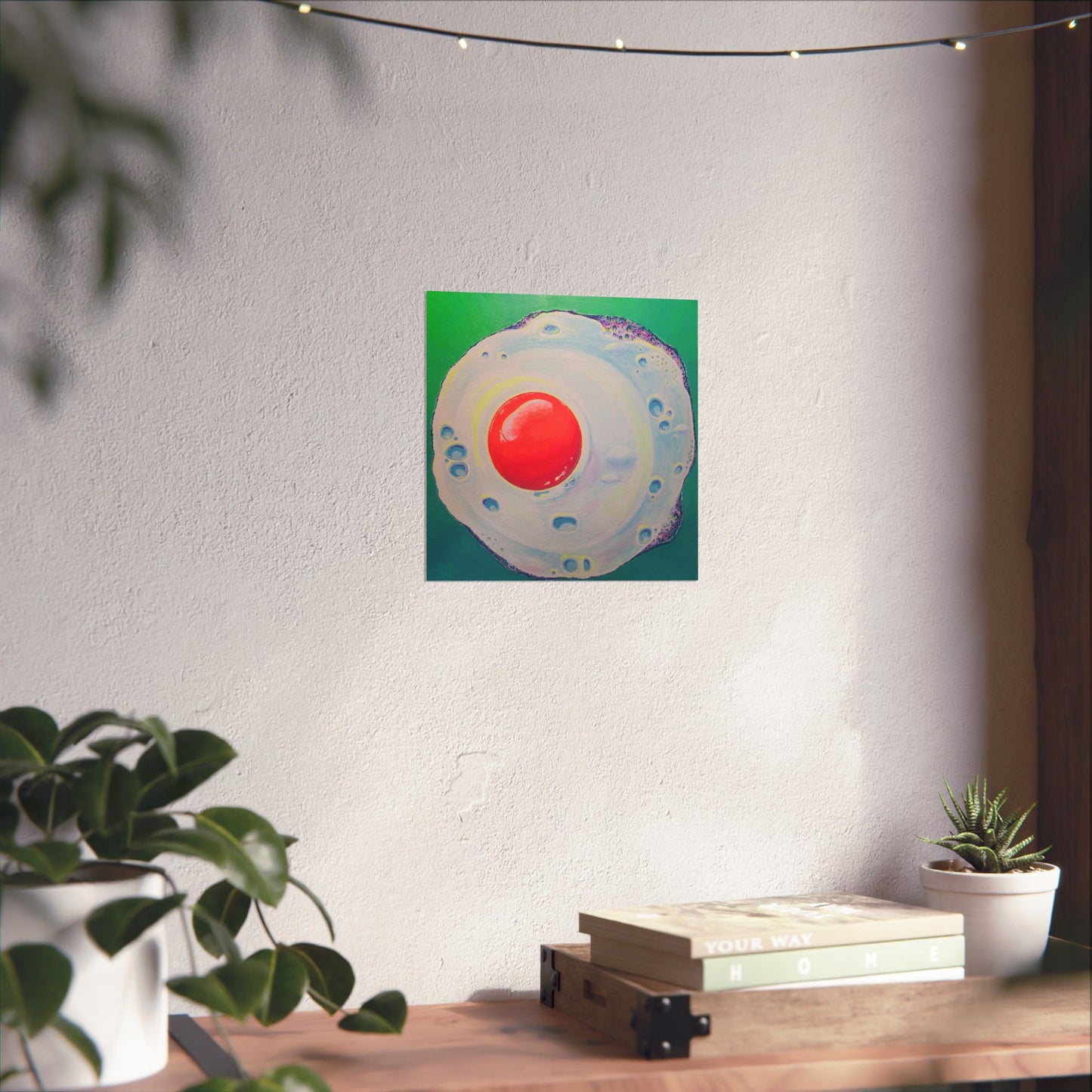 Neon Fried Egg Giclée Art Poster