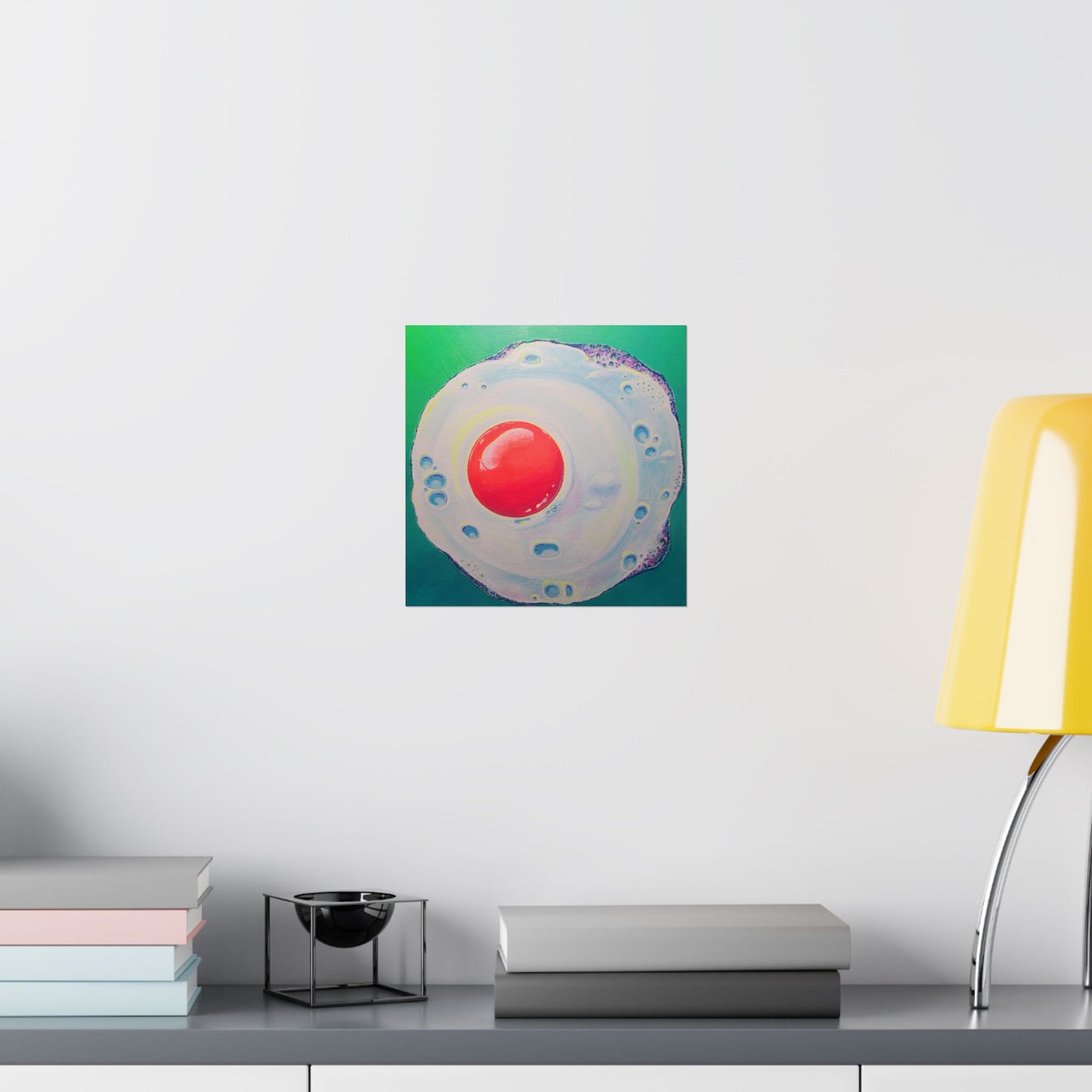 Neon Fried Egg Giclée Art Poster