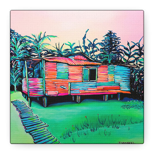 Luis Russell House Bocas Original Canvas Art Print, Gift, Unique Wall Decor
