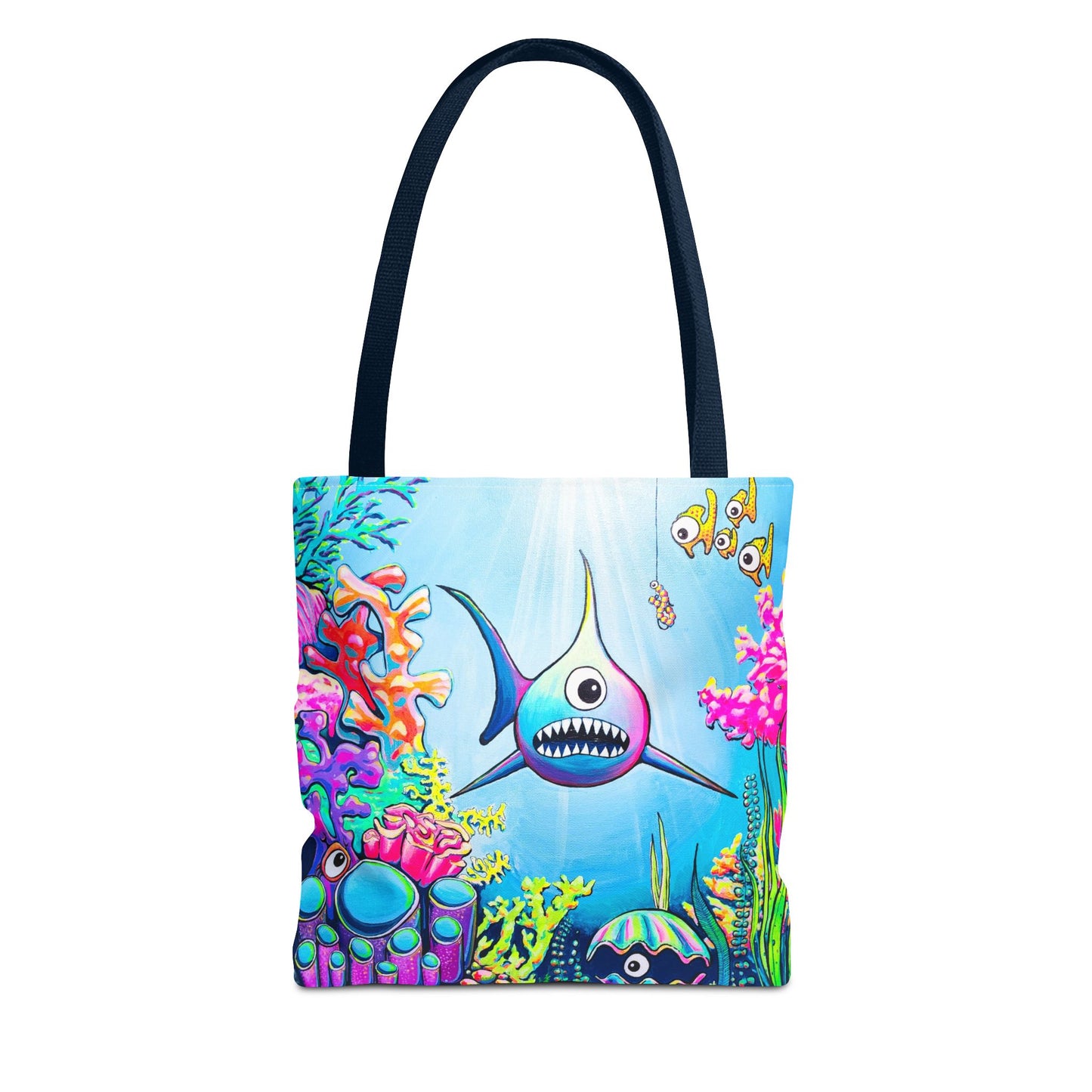 Premium Cyclops Shark Tote Bag, Original Artist Design, Reusable Shopping Tote,  Eco-Friendly