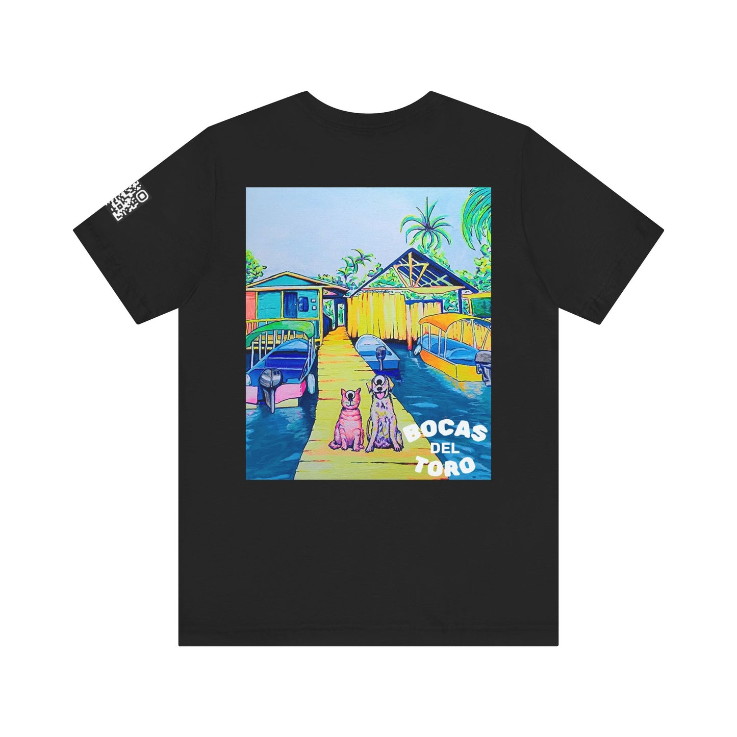 Unisex Cyclops Cat And Dog in Bocas Tee