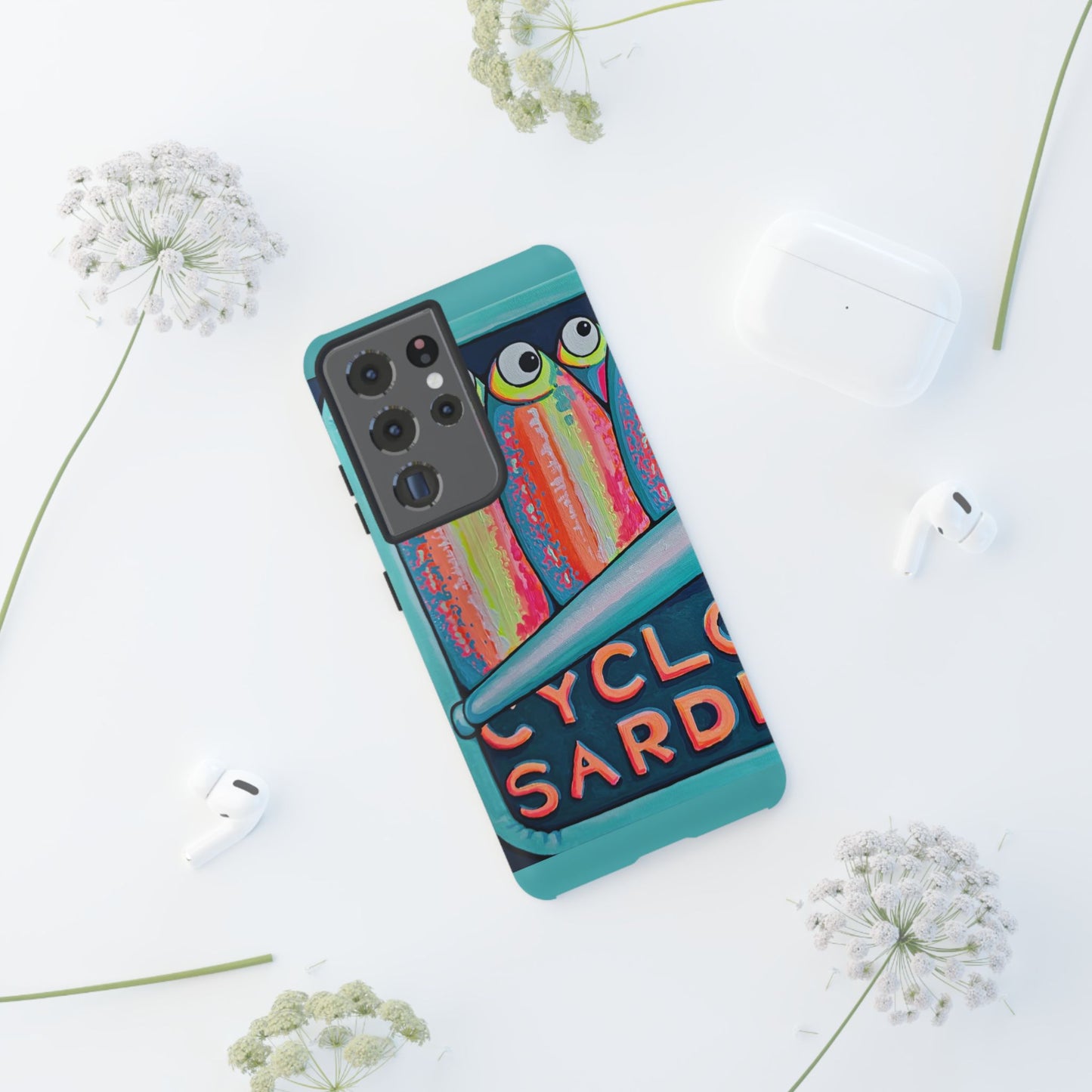 Neon Sardines Tough Phone Case