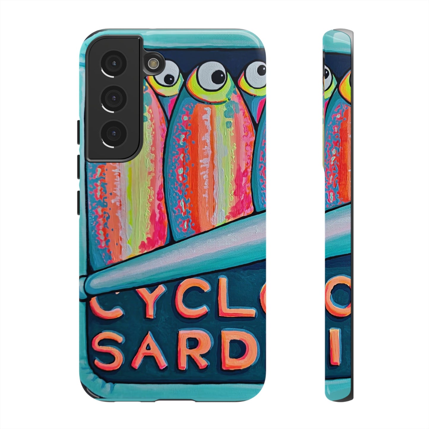 Neon Sardines Tough Phone Case