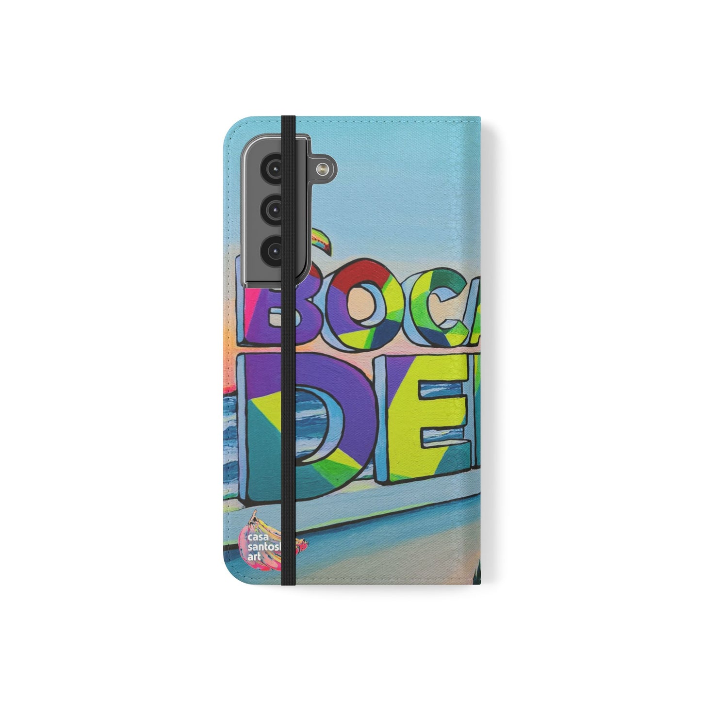 Bocas Del Toro Sign Flip Phone Case – Wallet Cover with Card Slots