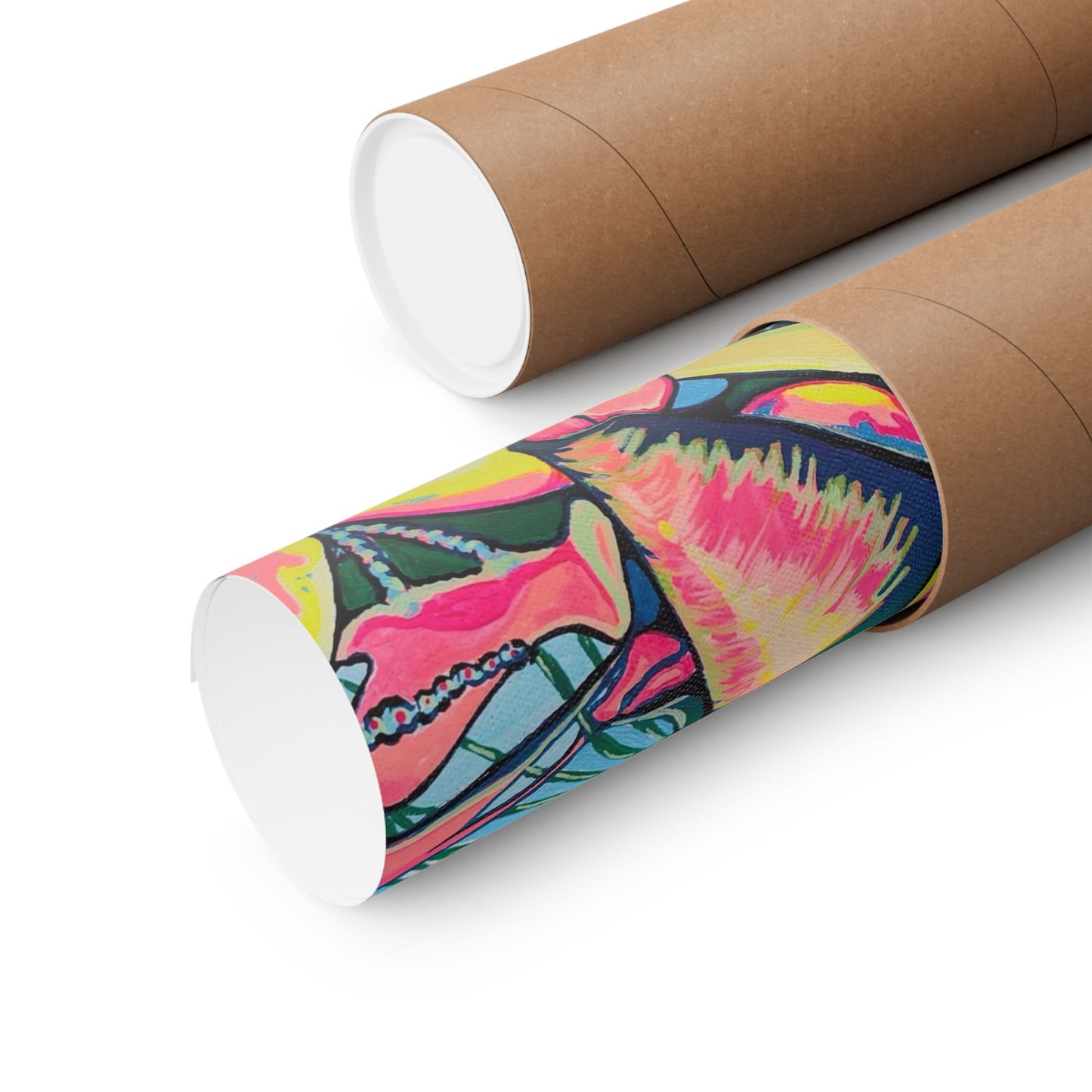 Neon Coconuts Giclée Art Poster