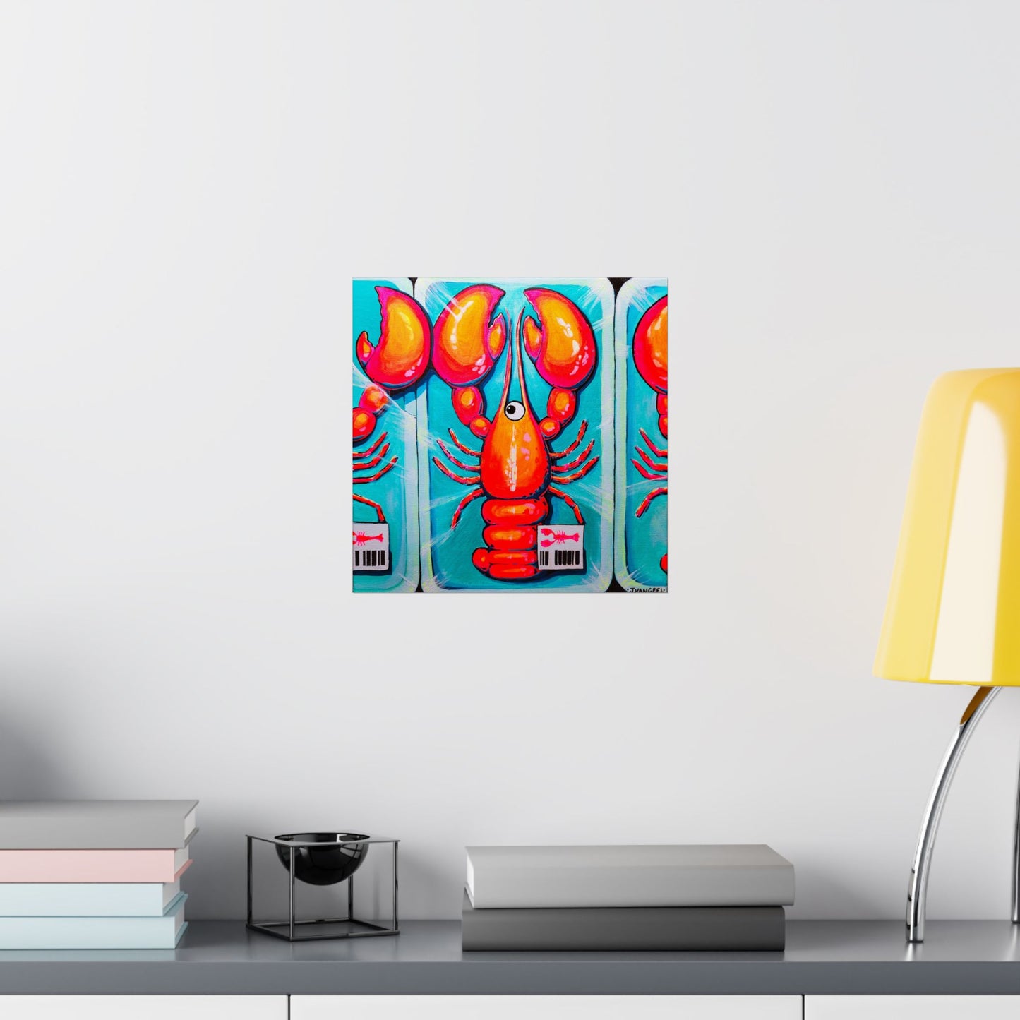Neon Lobster Giclée Art Poster