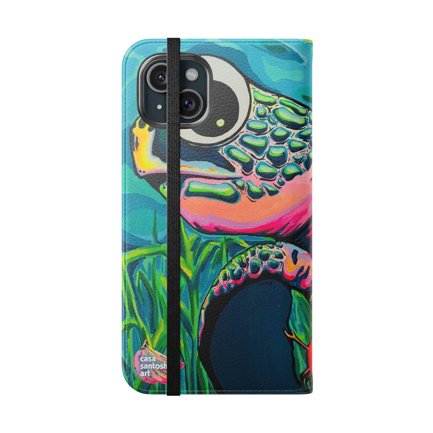Cyclops Turtle Flip Phone Case – Wallet Cover with Card Slots