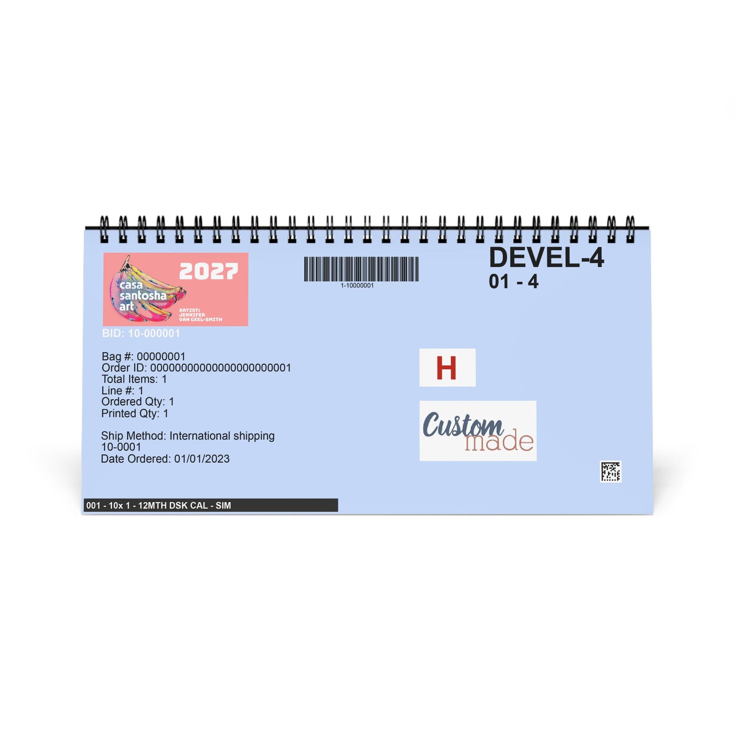 Vibrant Art Desktop Calendar 2027