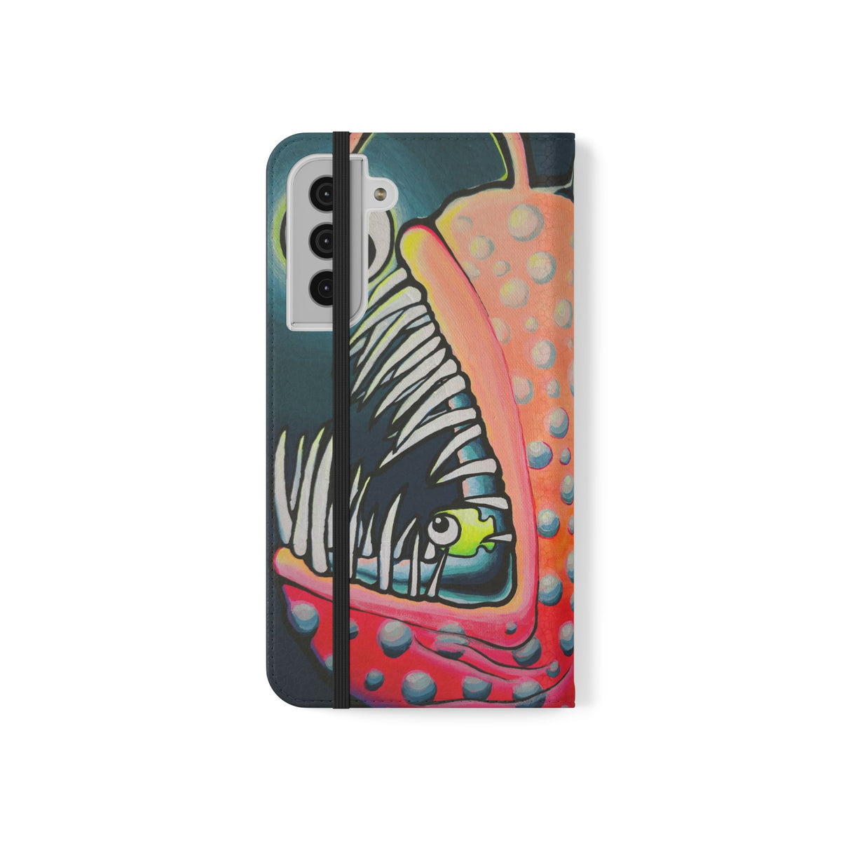 Cyclops Anglerfish Flip Phone Case – Wallet Cover with Card Slots