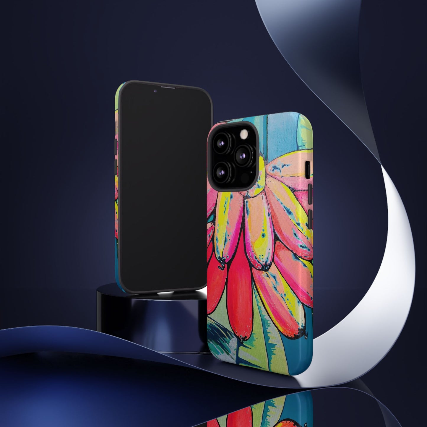 Neon Primitivo Bananas Tough Phone Case