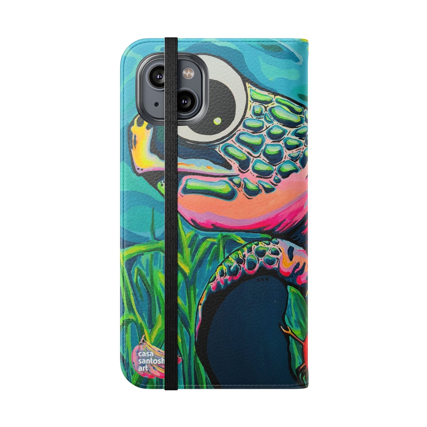 Cyclops Turtle Flip Phone Case – Wallet Cover with Card Slots